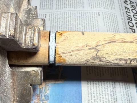 Assembly of forearm and handle